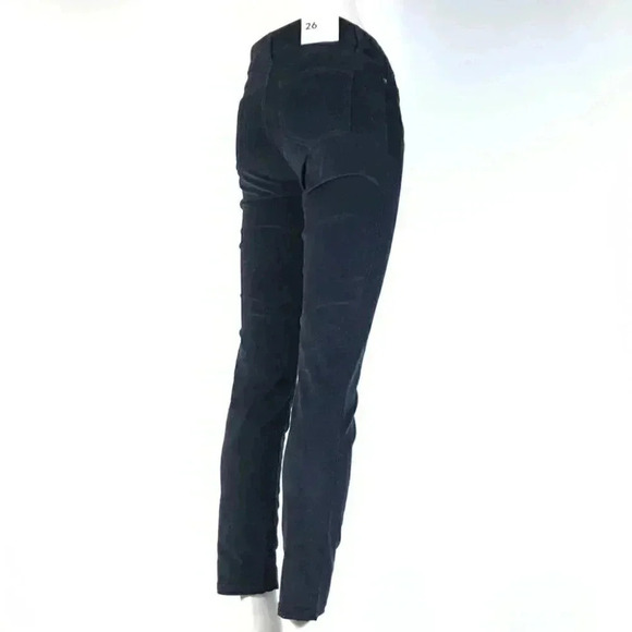 🌟Joe fresh slim corduroy mid rise navy blue pants 26x30 - Picture 3 of 13